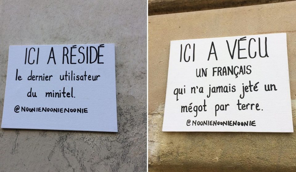 Du street art habille les murs de Paris avec de fausses plaques commémoratives ironiques !