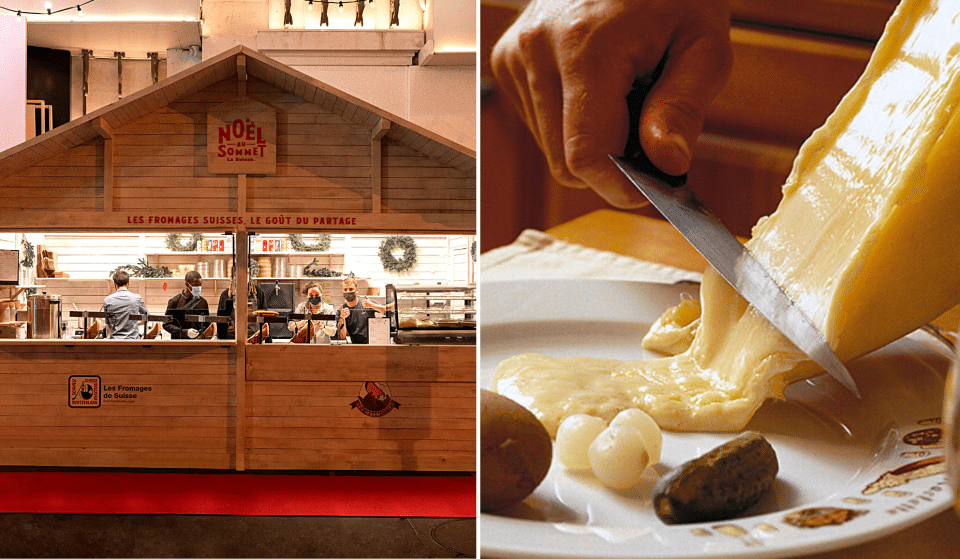 Un chalet éphémère où manger des Sandwichs à la raclette, à la fondue et des Raclette Bowl !