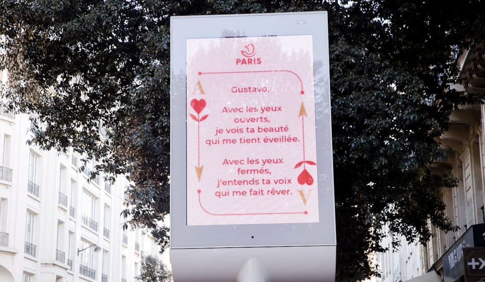 Saint-Valentin : à Paris, déclarez votre amour sur les panneaux d&rsquo;affichage !