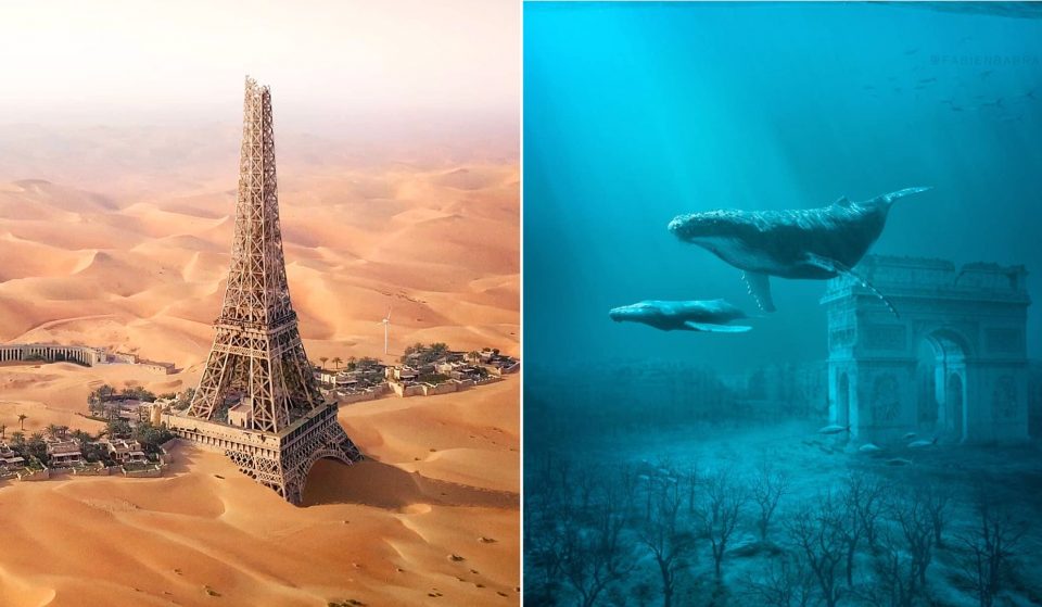 Insolite : Un photographe imagine des visions futuristiques et dramatiques de Paris avec le réchauffement climatique !