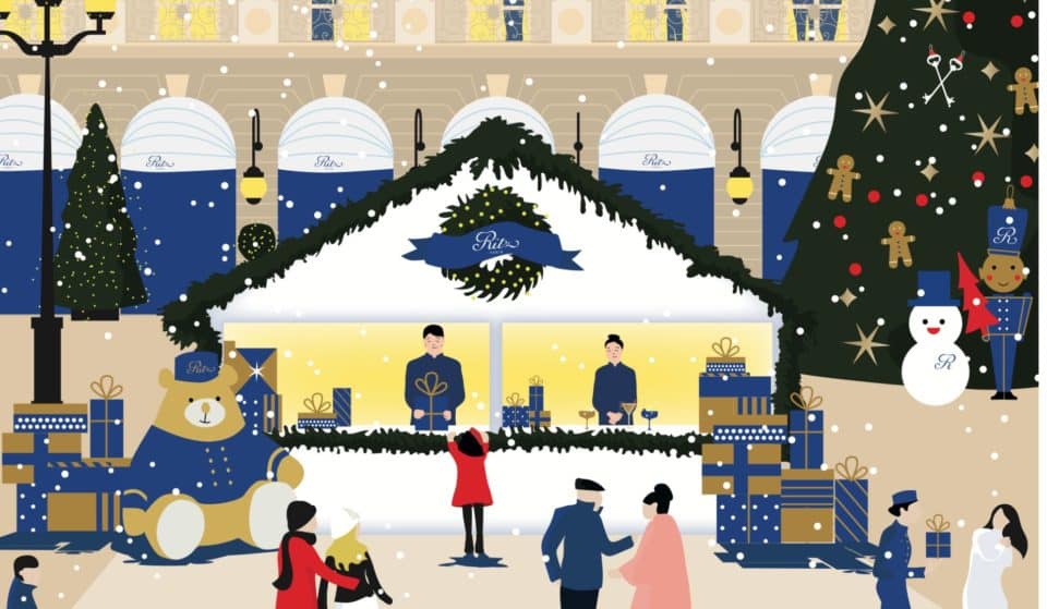 Paris : place Vendôme, découvrez le Chalet de Noël éphémère du Ritz et son pop-up champagne !
