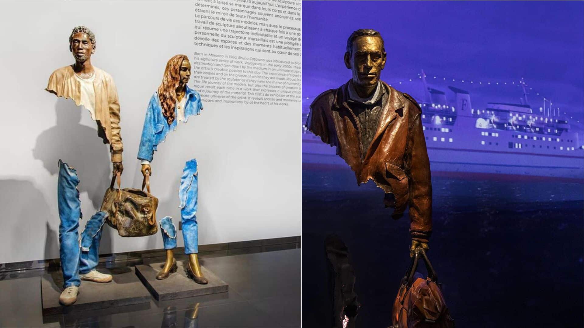 Bruno Catalano une expo gratuite des "Voyageurs" à Paris