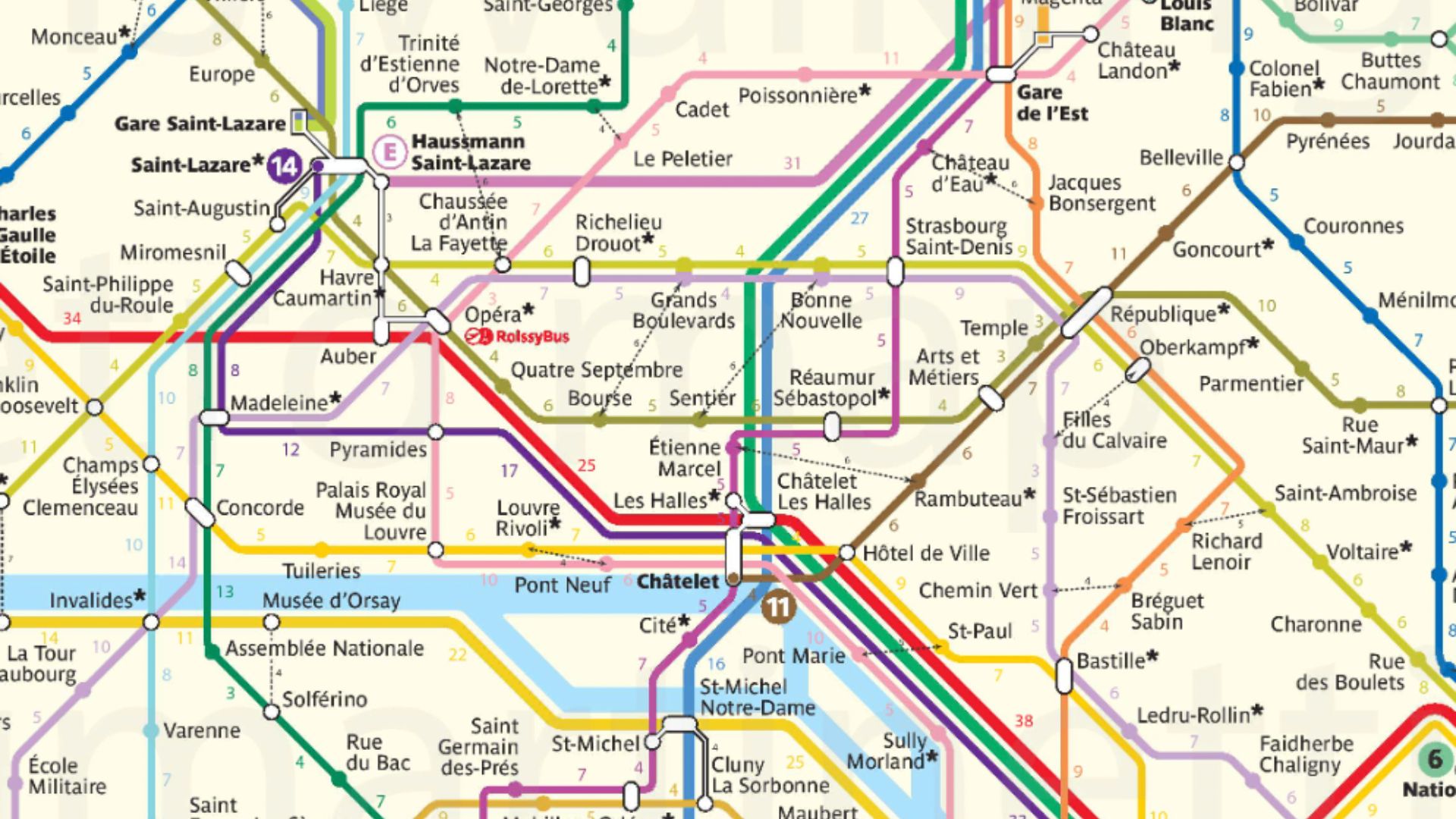 Des cartes du métro indiquent le temps de marche entre chaque station ...