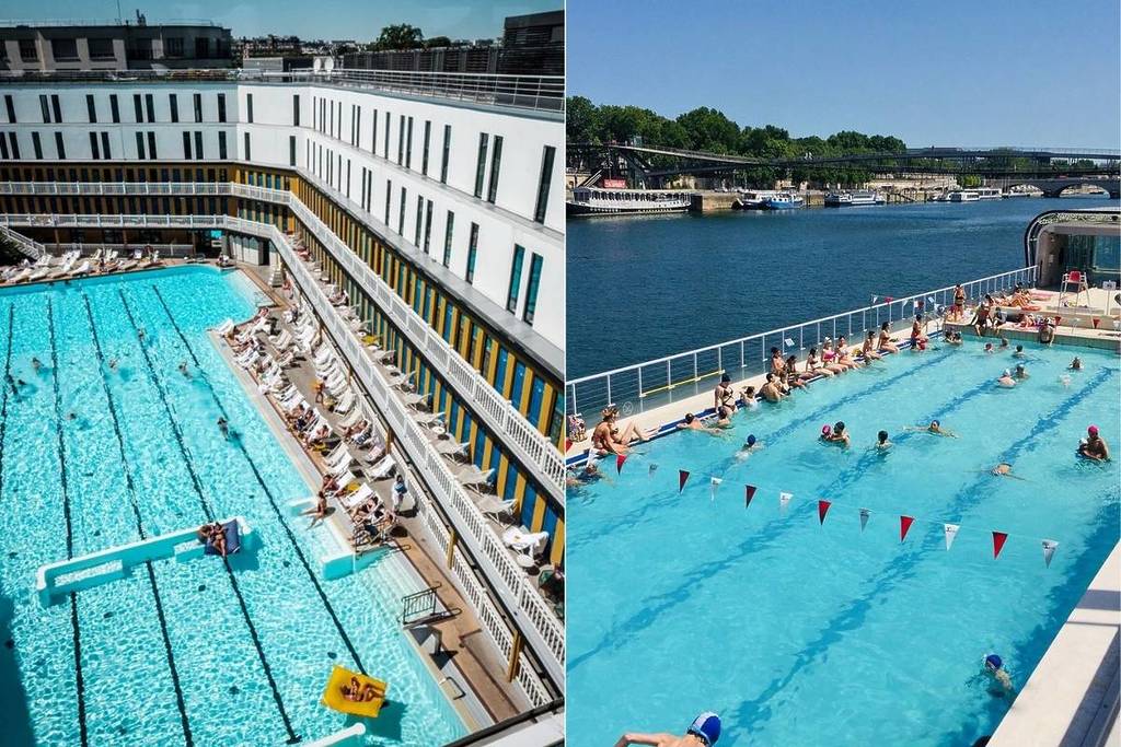 piscines découvertes piscines extérieures avec solarium où se baigner et bronzer à Paris