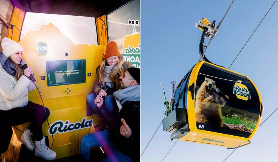 Escapade au ski insolite : Ricola crée la 1ère télécabine-karaoké du monde !