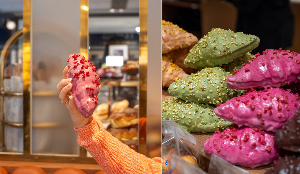 Em Paris, estes croissants coloridos de pistácio, morango ou chocolate vão deixá-lo viciado &#8211; mas apresse-se, eles desaparecem em poucos minutos!