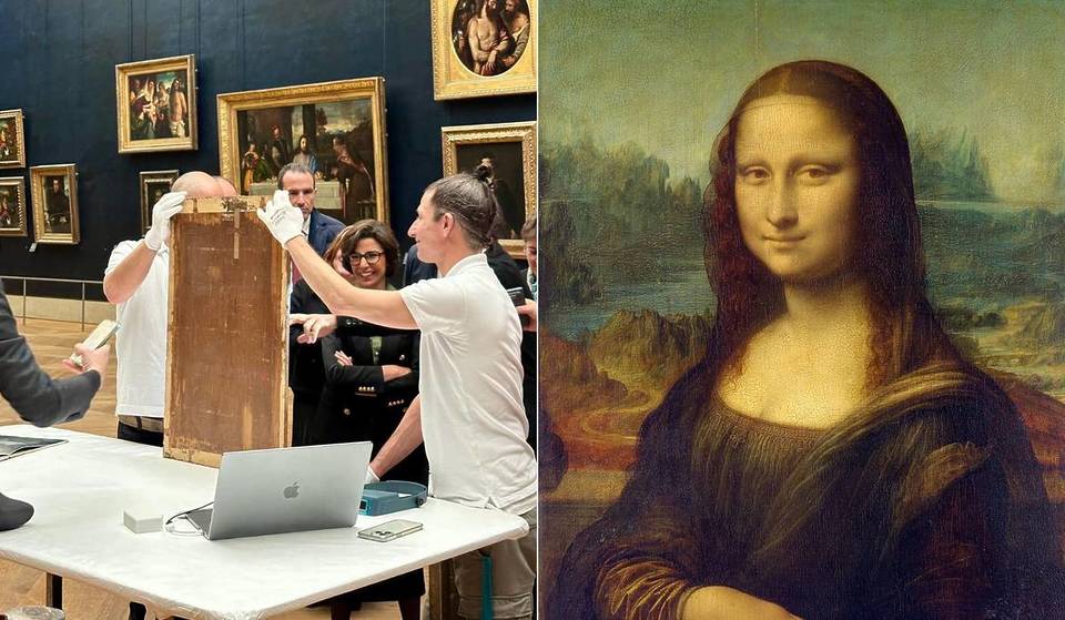 C&rsquo;est une image rarissime, le revers de la Joconde dévoilé au public à l&rsquo;occasion de l&rsquo;examen annuel du tableau