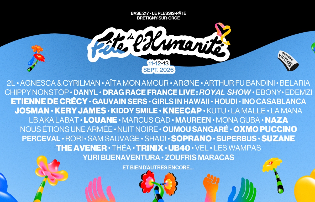 line-up de la fête de l'humanité