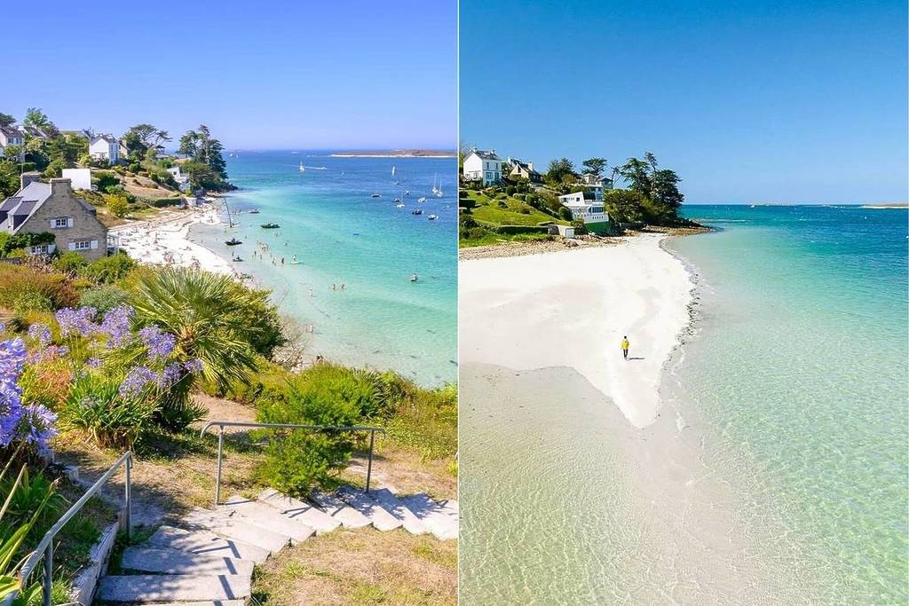 escapadela perto de Paris praia água azul-turquesa
