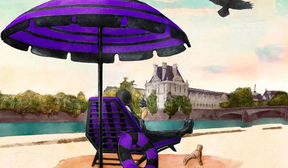 A free 1,000 m² gothic beach club is set up in Paris for the release of Mercredi on Netflix &#8211; and the 1st episode of season 2 will even be screened outdoors!