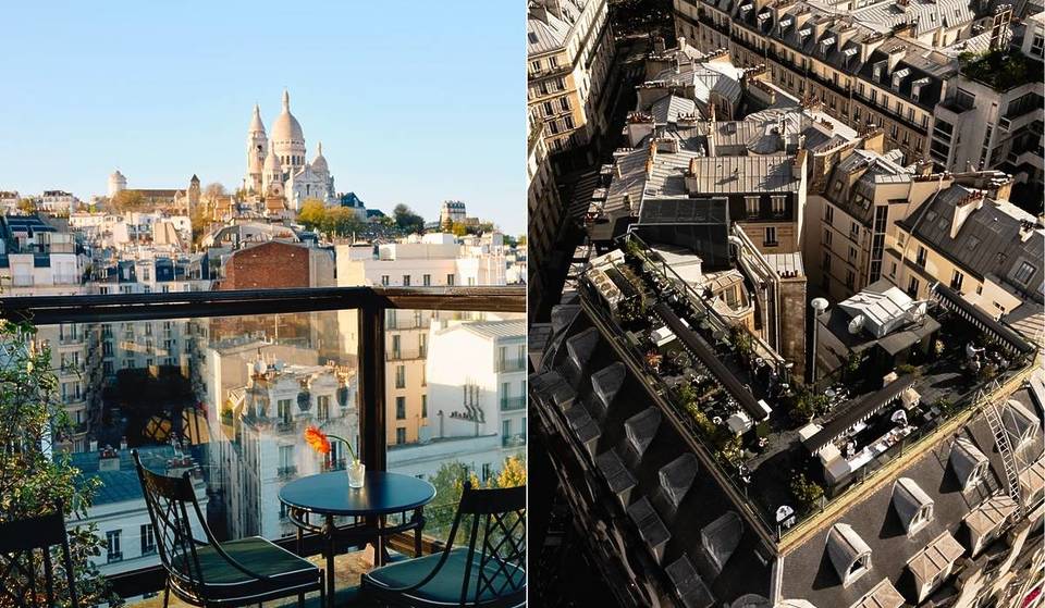 Dit verborgen dak in Parijs biedt een magisch uitzicht op de Sacré-Coeur – en de cocktails zijn heerlijk!