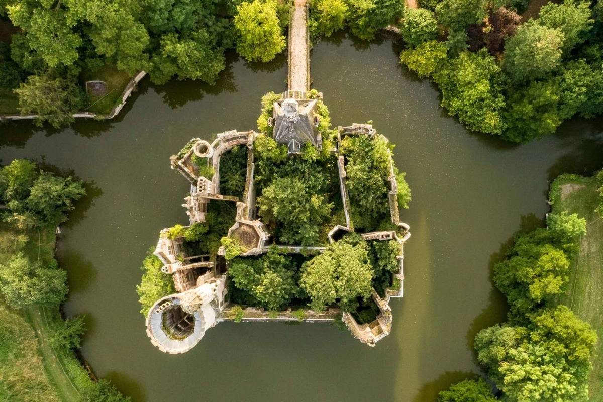 château vu du ciel