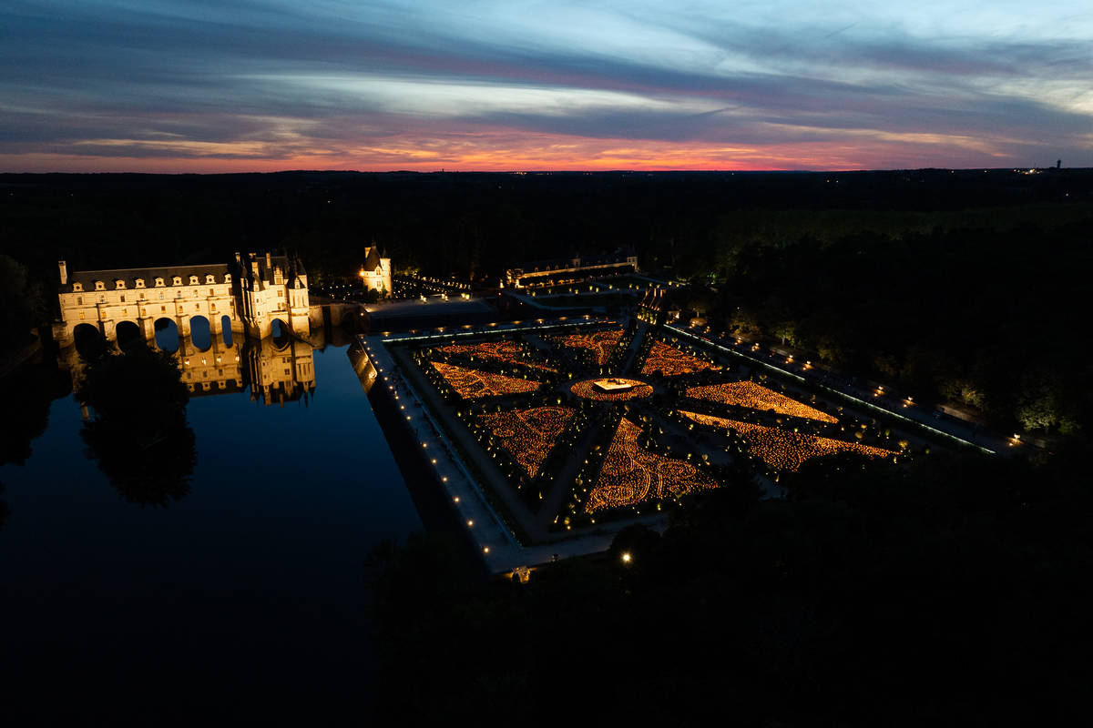Photo du plus grand concert Candlelight de France au Château de Chenonceau.