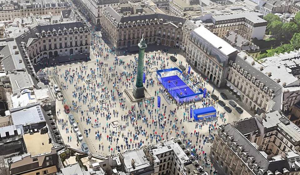 Alpine, partenaire titre de l’Alpine Paris major 2025, installe un terrain de padel éphémère sur la place Vendôme pour une expérience d’exception