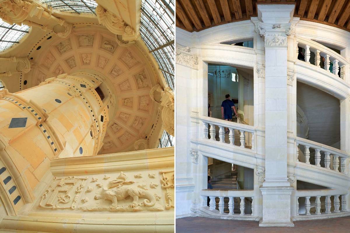 Château Chambord Escalier Double révolution Léonard de Vinci
