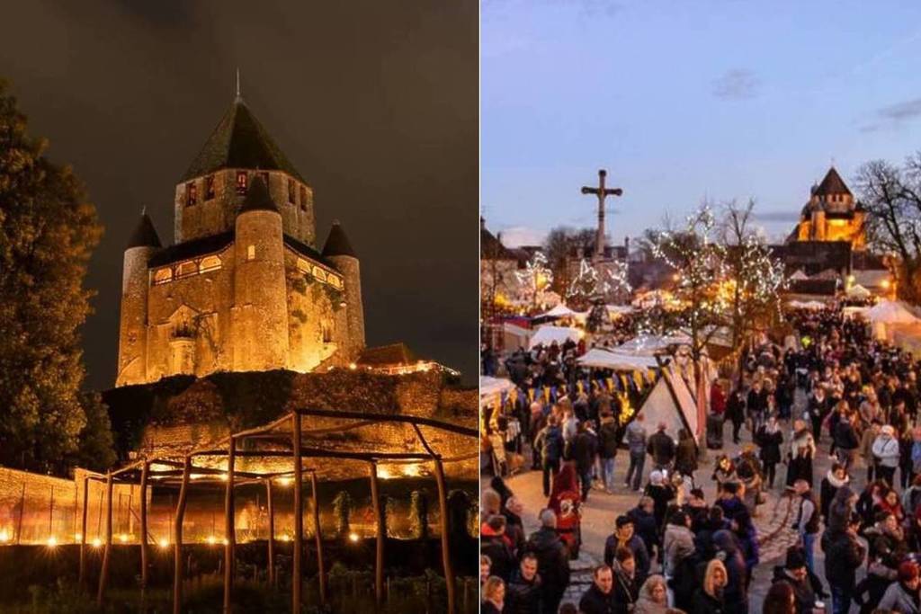 mercado de Natal medieval Paris