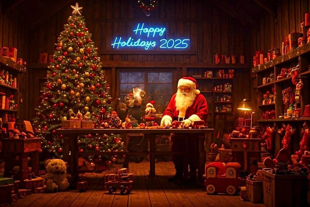 la plus grande maison du Père Noël d'Europe est à Paris