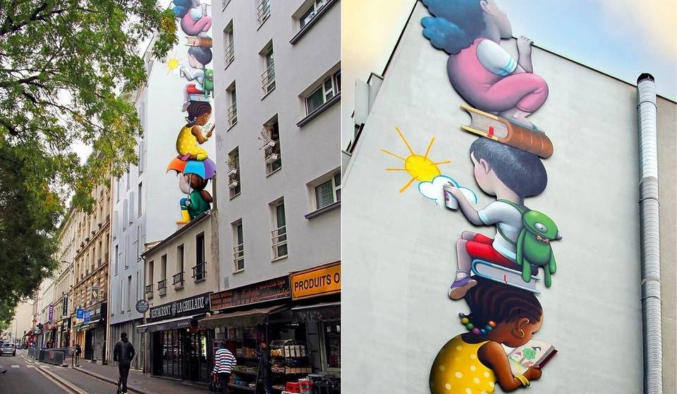 A new monumental fresco by Seth appears in Belleville