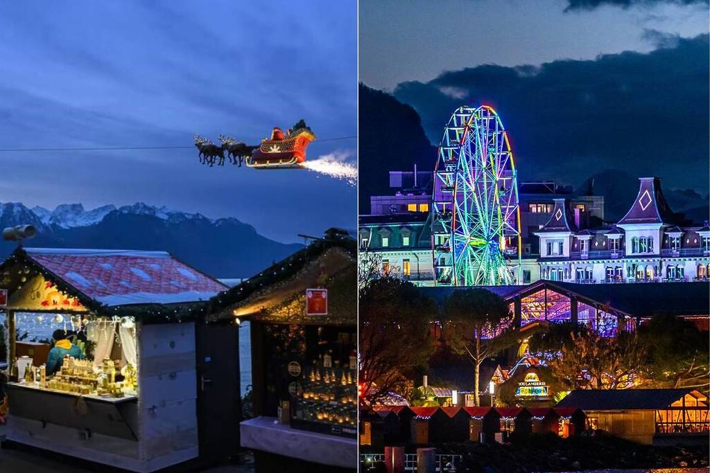 Père Noël volant Montreux
