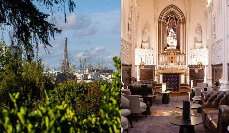Op een steenworp afstand van Parijs biedt dit 400 jaar oude historische landgoed een uniek uitzicht op de Eiffeltoren… en je kunt er slapen, genieten van de spa en zelfs iets drinken in de ontheiligde kapel.