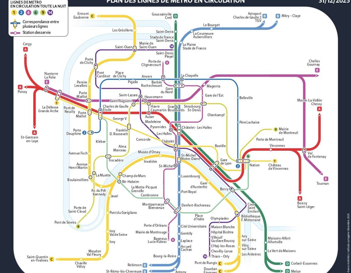 plan métro nouvel an