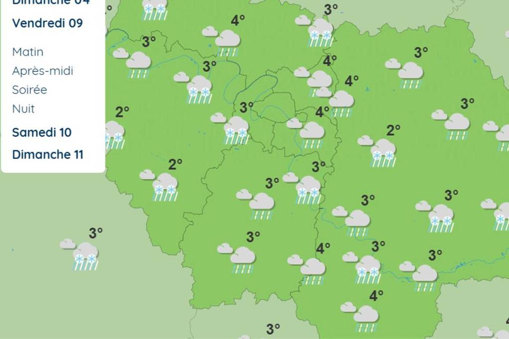 neige nouvel an Paris