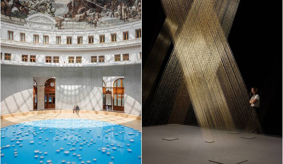 The Bourse de Commerce in Paris is hosting a fascinating exhibition on chiaroscuro under the giant dome designed by architect Tadao Ando, featuring works by Victor Man, Bill Viola, and others.
