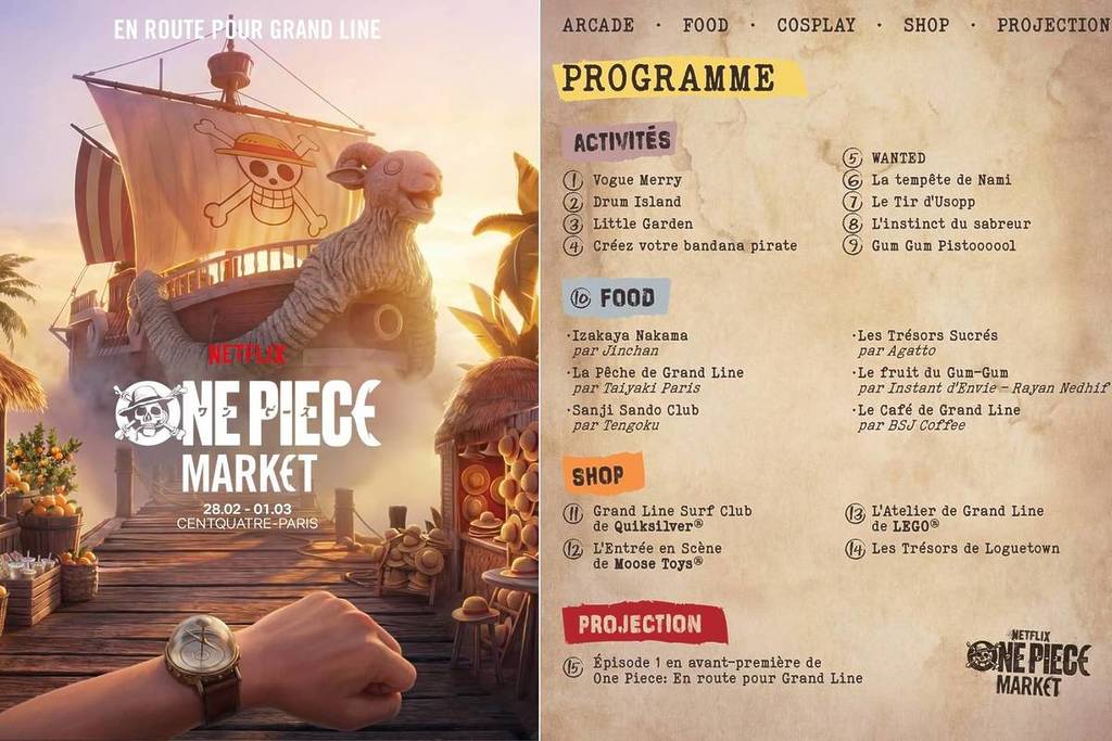 marché One Piece Paris @netflix