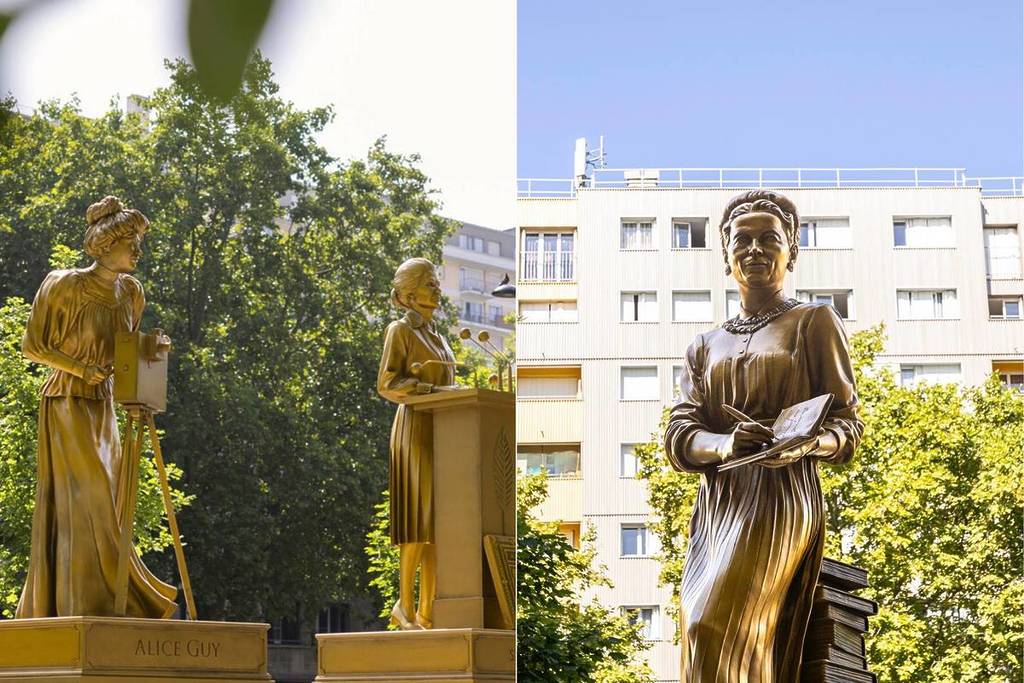 estatuas doradas mujeres feministas París Porte de la Chapelle