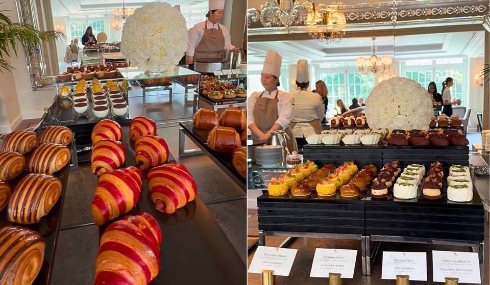 Hinter den Türen dieses Pariser Luxushotels verbirgt sich ein außergewöhnlicher Brunch-Buffet, mit drei spektakulären Buffets mit Meeresfrüchten, Käse und Desserts