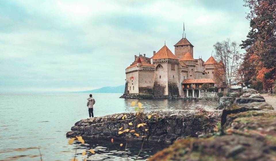 This spectacular castle, over 800 years old, seems to literally float on the waters of a lake—it is accessible by train from Paris