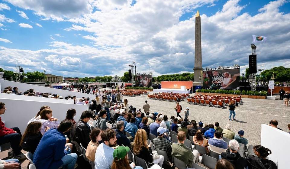 Esta zona de fãs gratuita regressa à Praça da Concórdia para o Roland Garros 2026