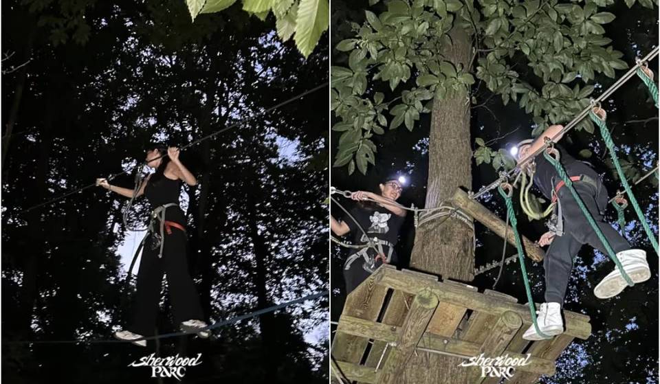 Der größte Abenteuerpark Frankreichs bietet Kletterparcours … bei Nacht – mit einem Rollenspiel im Stil von „Werwölfe“ in Lebensgröße, Bogenschießen und Seilrutsche unter dem Sternenhimmel