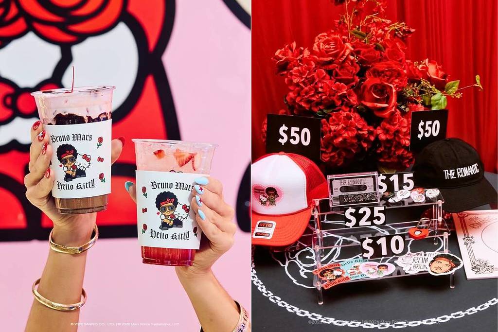 after the U.S., the Bruno Mars x Hello Kitty pop-up opens in Paris