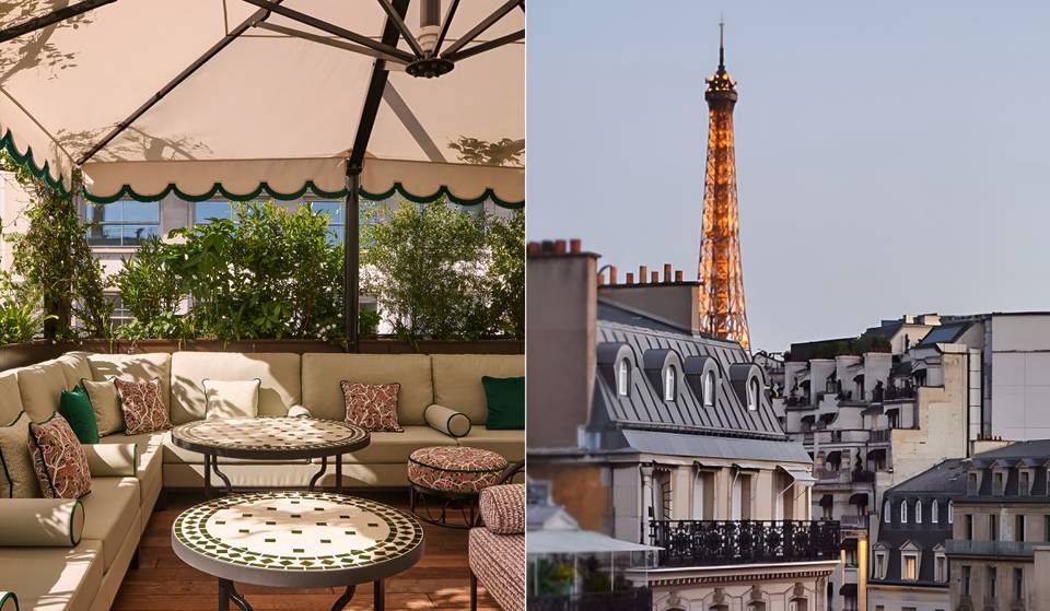 Abierto desde hace unas semanas, esta nueva azotea situada a un paso de los Campos Elíseos ofrece unas vistas impresionantes de la Torre Eiffel, y aún es un lugar muy poco conocido