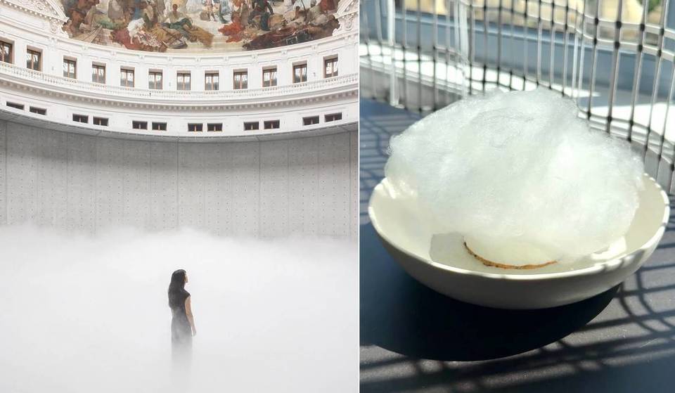 Caché au sommet de la Bourse de Commerce, ce restaurant propose l’un des desserts les plus insolites de Paris : un “nuage de brume” qui fond sous vos yeux en quelques secondes…