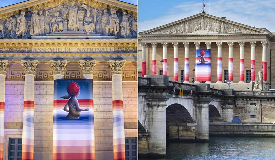 À Paris, les colonnes de l’Assemblée nationale se métamorphosent en une fresque géante signée Seth… une installation spectaculaire et poétique à voir gratuitement