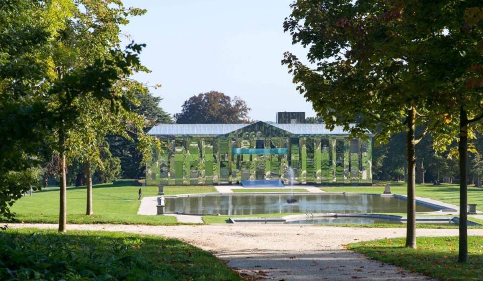 Just 30 minutes from Paris, this 50-hectare park hides an incredible castle entirely covered in mirrors