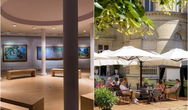 Moins bondé que le Louvre, ce musée dans le 16ème arrondissement de Paris abrite la plus grande collection au monde d’œuvres de Claude Monet — situé au bord d’un poumon vert parisien, il cache un café éphémère parfait pour l’été