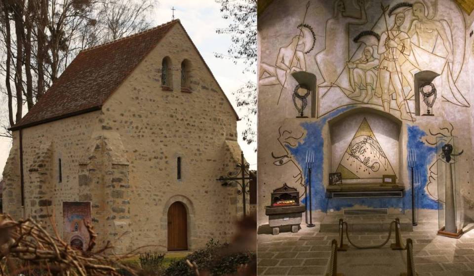 Op 1 uur rijden van Parijs herbergt deze kleine, onopvallende kapel ongelooflijke schilderijen van Jean Cocteau, en toch blijft ze vrij onbekend