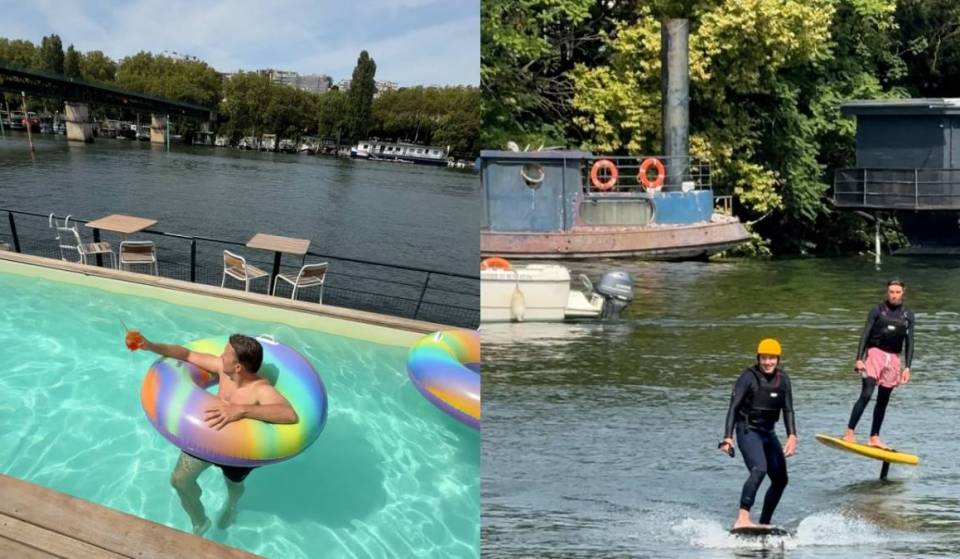 A un paso de París, esta nueva piscina flotante en el Sena también te permite hacer surf durante 3 km… y es el mejor sitio del verano