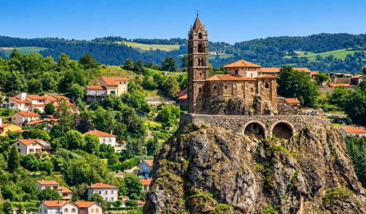 Just a few hours from Paris, this chapel—which is over 1,000 years old—perches atop an 82-meter-high volcanic rock