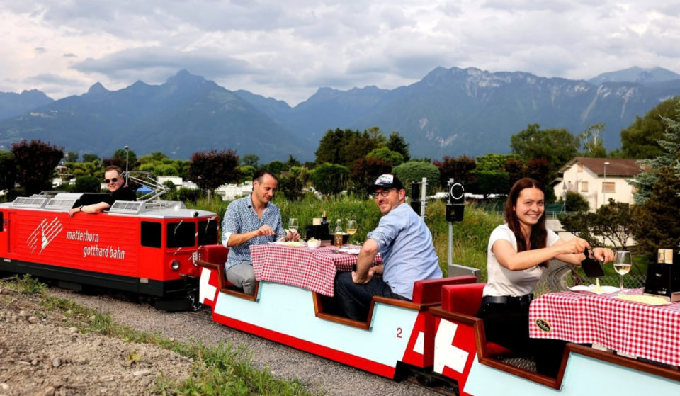 Just a few hours from Paris, an incredible raclette train winds through the mountains, with all-you-can-eat cheese. And you’ve probably never seen anything like it…
