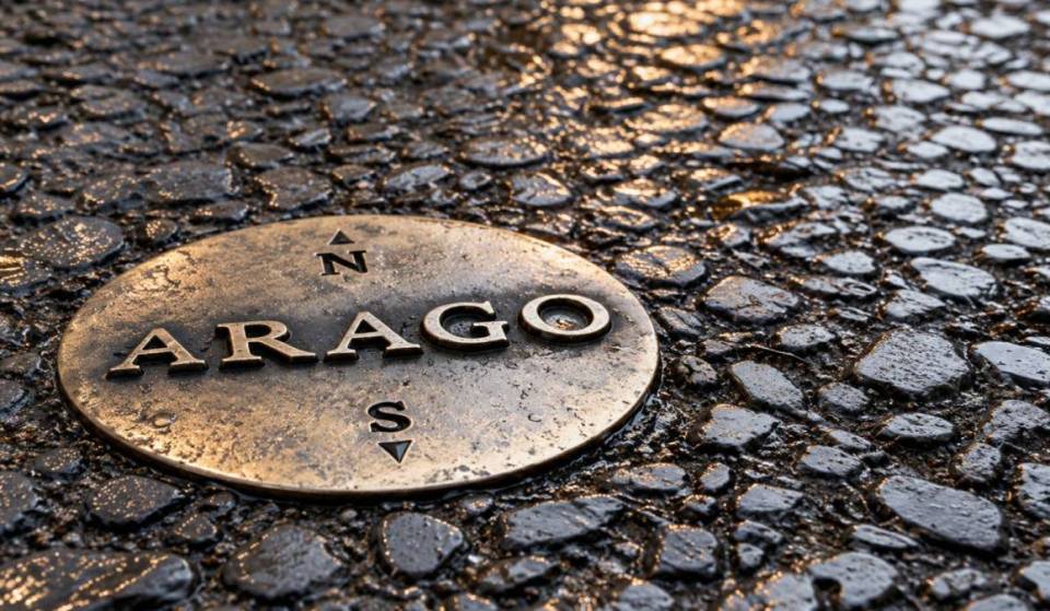 These 135 bronze medallions hidden in the ground trace an invisible line across Paris