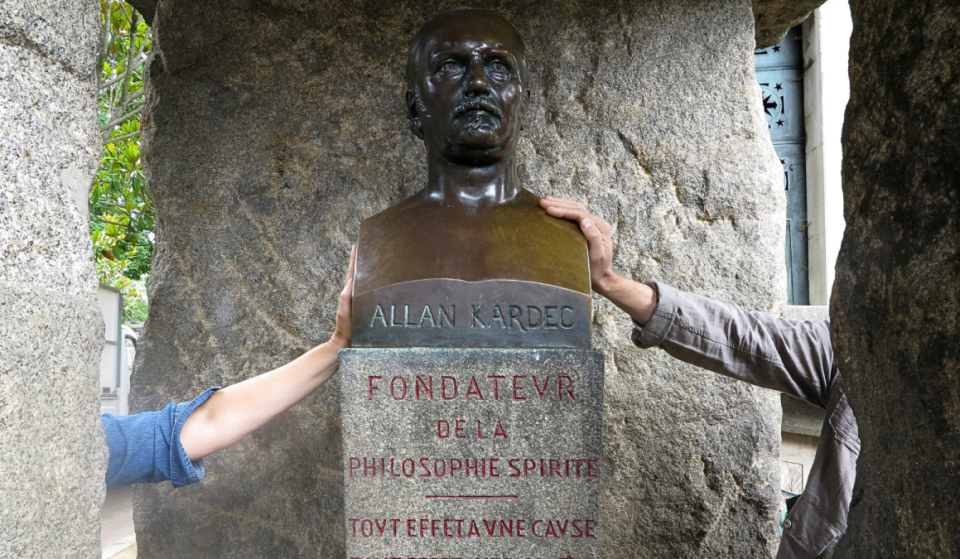 At Père-Lachaise, the grave of Allan Kardec, founder of Spiritism, is said to grant wishes: covered with flowers after each wish comes true, it is now said to be the most flower-covered grave in the cemetery.