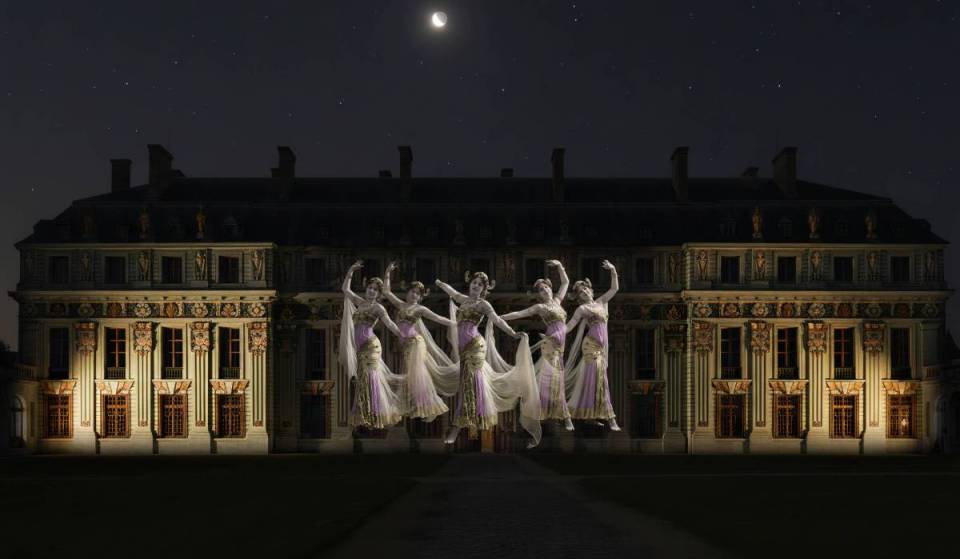 Just 10 minutes from Paris, 15 light installations transform an 800-year-old castle into a nighttime experience 