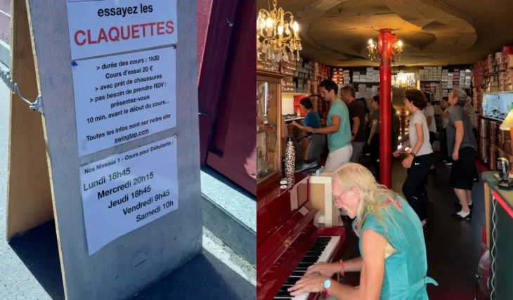 Au 21 rue Keller, cette atypique boutique de chaussures abrite un véritable studio de claquettes avec pianiste en direct