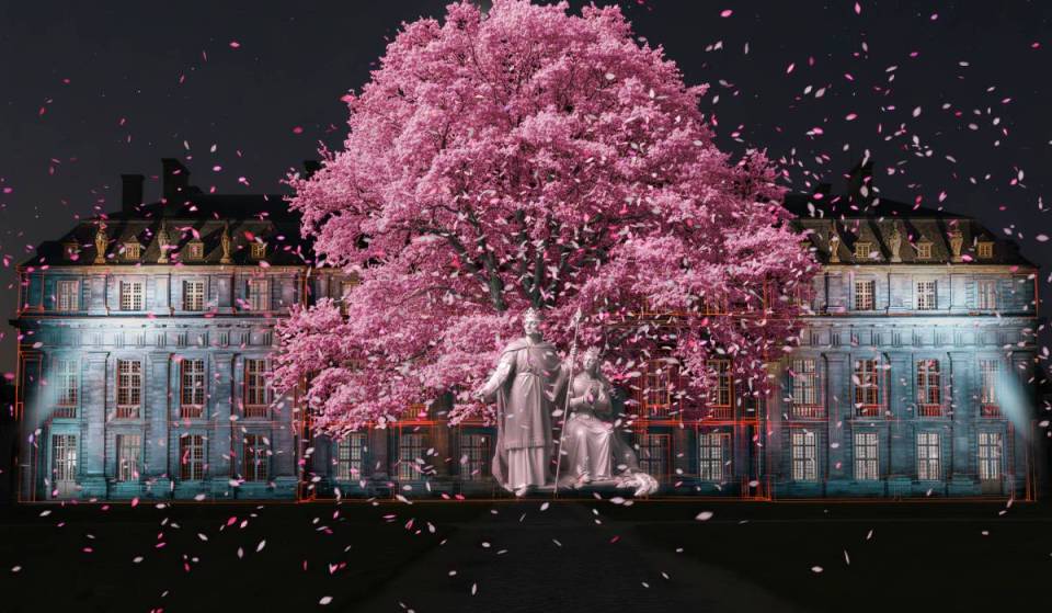 Just 10 minutes from Paris, 15 light installations transform an 800-year-old castle into a nighttime experience 
