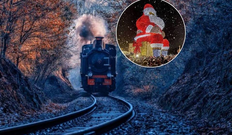 Hay un Tren Histórico de Navidad para ver al Papá Noel más grande y pequeño del mundo (y te contamos cómo participar)