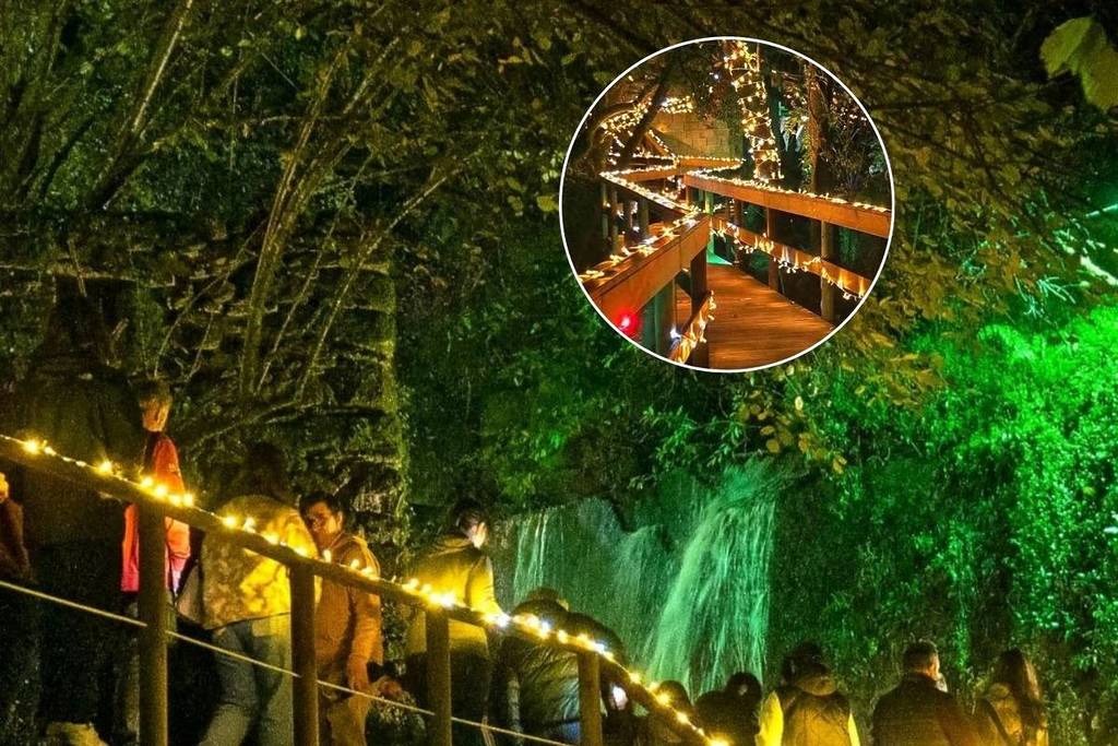 A apenas 1h30 do Porto existe uma “Cascata dos Sonhos” que se ilumina para o Natal — e a entrada custa apenas 1€